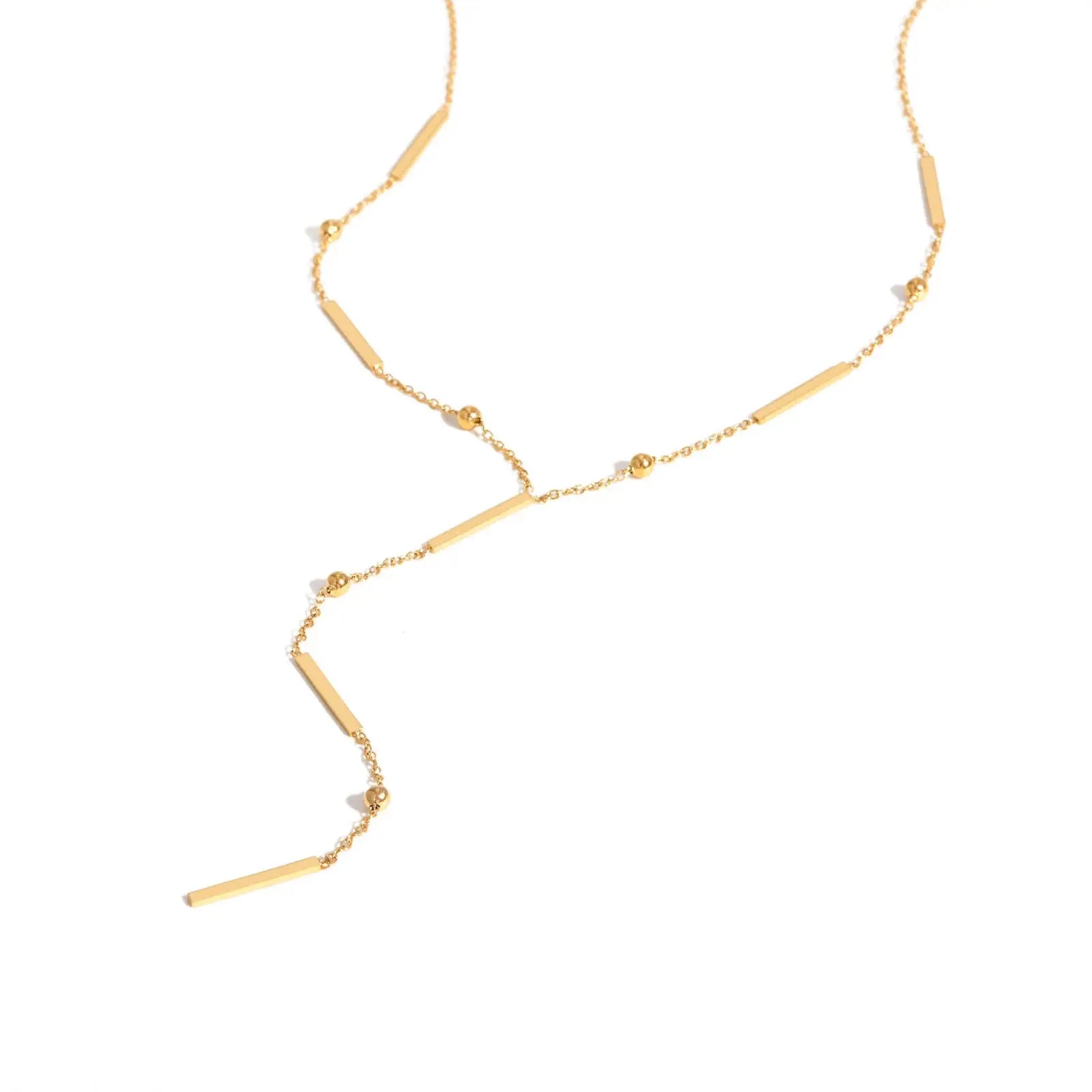 Elegante Y-Kette 'Luminous Drop' – Gold & Süßwasserperle Timeless Charms