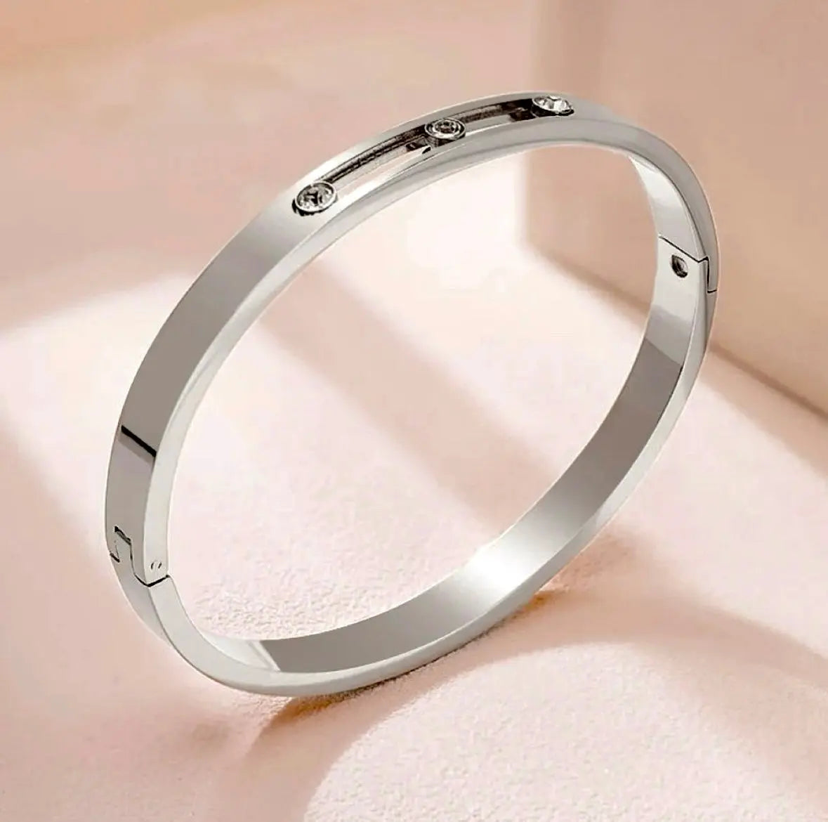 silberarmband - Verstellbar mit Zirkonia