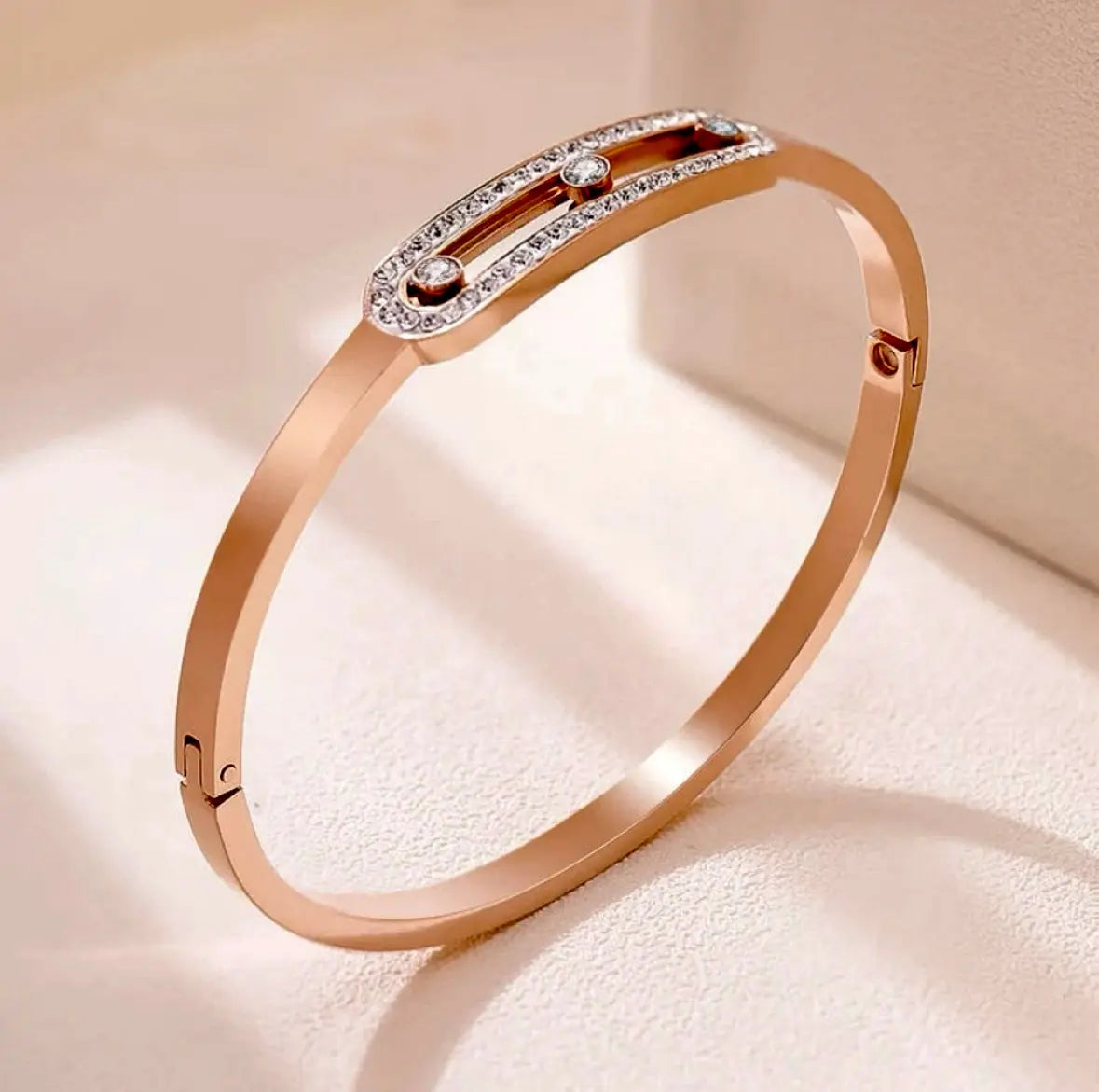 Rosegoldarmband - Verstellbar mit Zirkonia