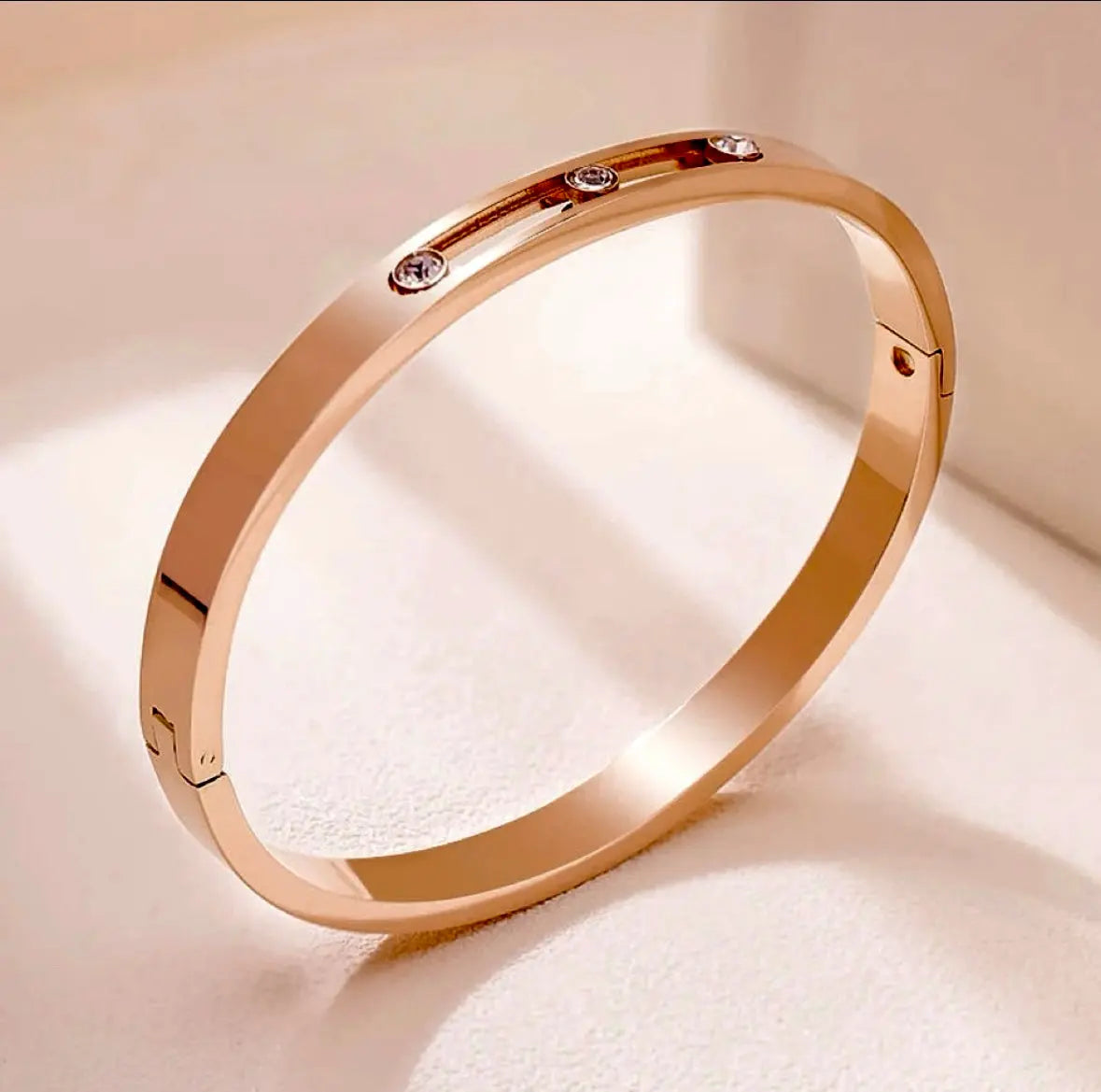 Rosegoldarmband - Verstellbar mit Zirkonia